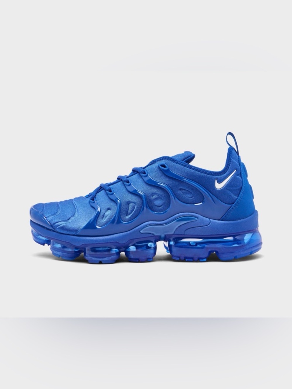 Nike Air VaporMax Plus sneakers appear to be the "Game Royal" colorway